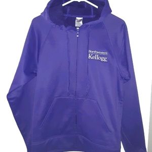 Northwestern Kellogg hooded fleece zip up